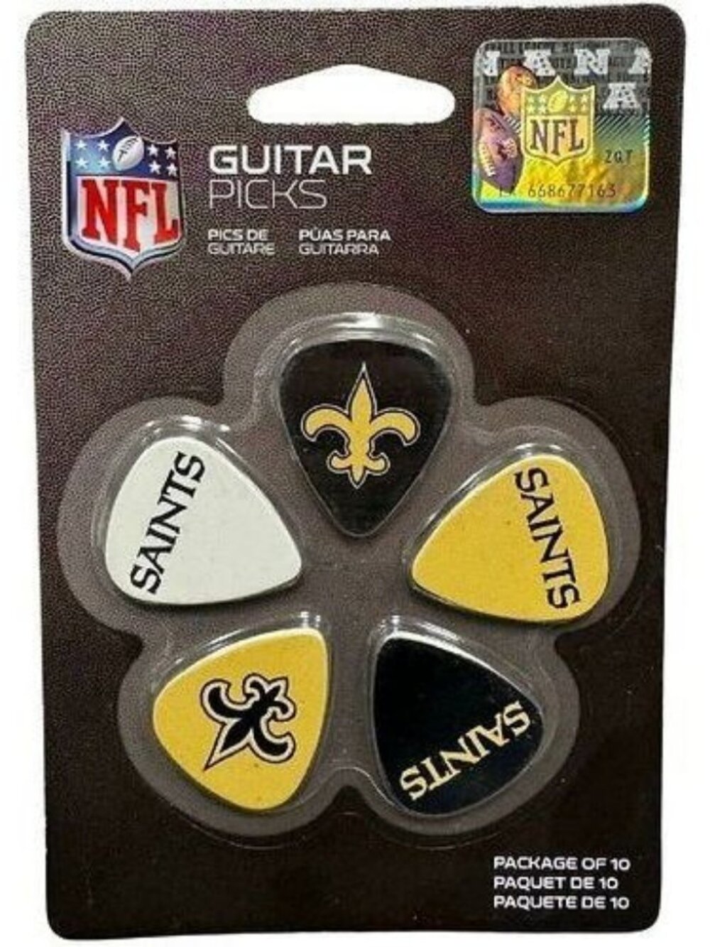 New Orleans Saints Assorted Color Team Logo Guitar Picks NFL Official Merch